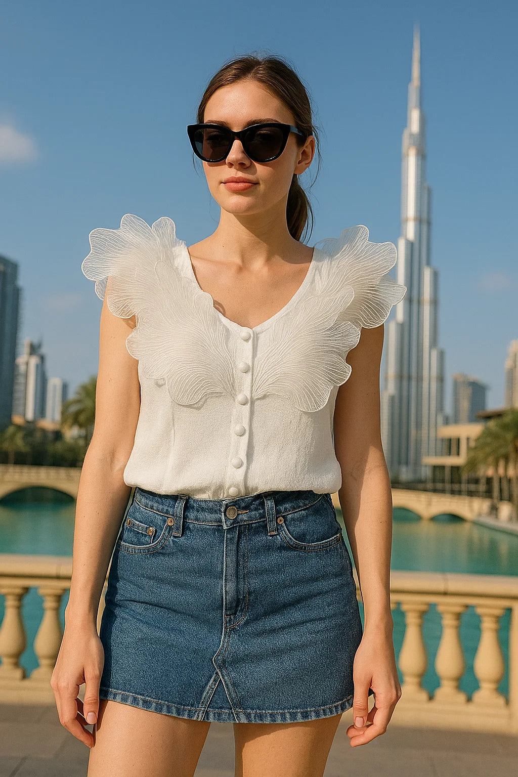 White Summer Bloom Top