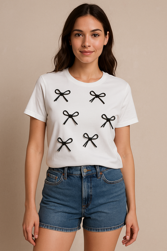 Bow style t-shirt