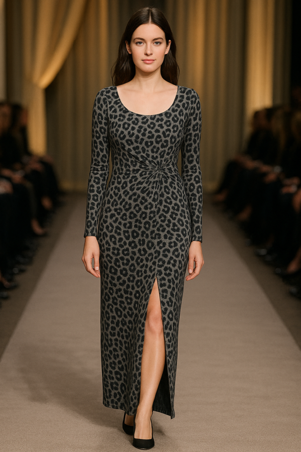 Leopard Print Party Dress